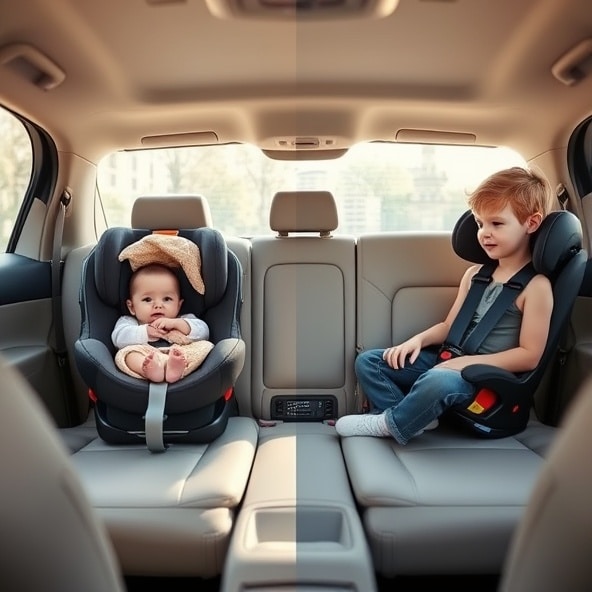 fotelik przodem i tyłem