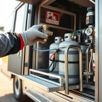 Które akcesoria przyspieszą wymianę butli gazowych w food trucku? wymiana butli gazowych