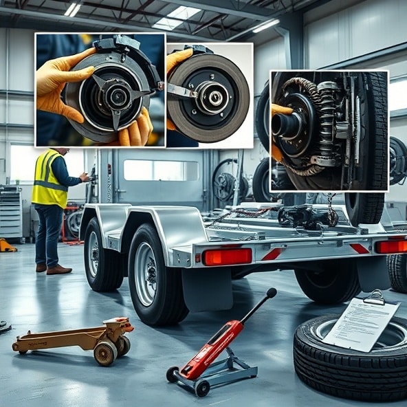 przyczepka samochodowa dwuosiowa z kiprem