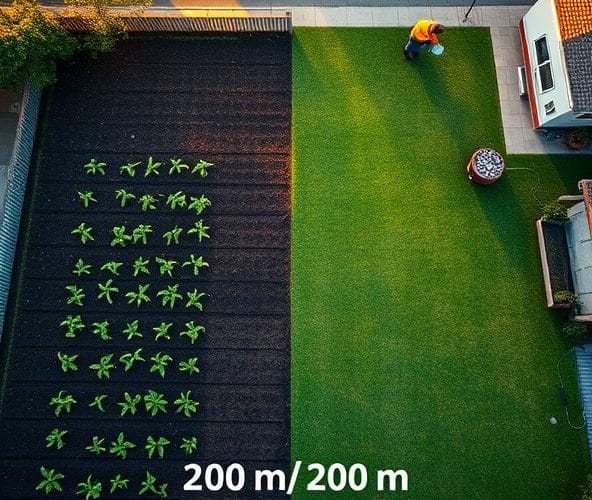 Czy trawa z siewu Piastów na 200 m² będzie tańsza niż trawa z rolki?