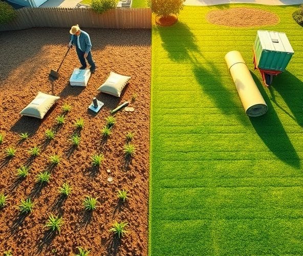 Czy trawa z siewu Piastów na 200 m² będzie tańsza niż trawa z rolki?