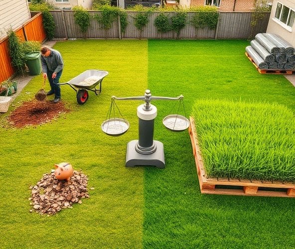 Czy trawa z siewu Piastów na 200 m² będzie tańsza niż trawa z rolki?