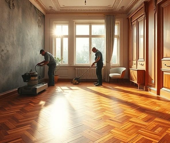 Ile dni trwa renowacja parkietu na Pradze w mieszkaniu 50 m2?