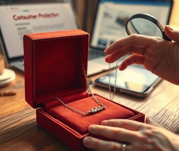 Gdzie reklamować złoty łańcuszek próby 585 kupiony online?