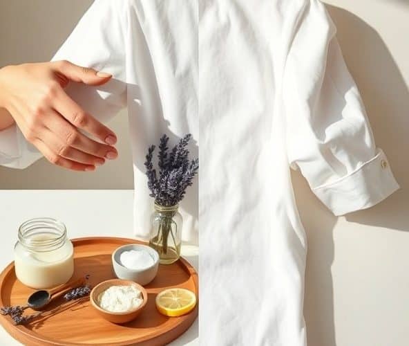 Jak naturalny dezodorant pod pachy wpływa na plamy na ubraniach?