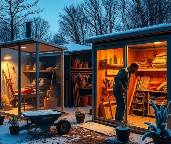 Garaże akrylowe dla małej firmy ogrodniczej na zimę ochronią narzędzia?